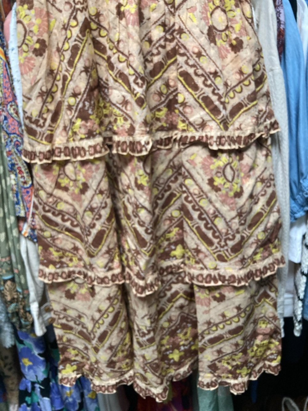 Cleobella Pink Patterned Tiered Midi Dress - Picture 7 of 10